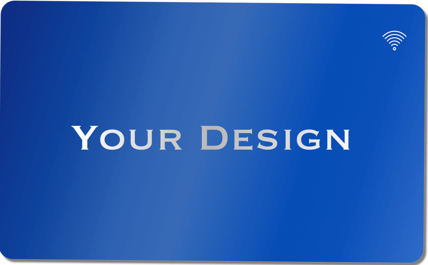 FlexPayz Kontaktlöst Digital Luxury Blue Metal Card