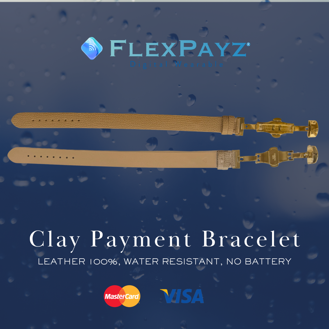 Clay Contactless Payment Bracelet, Water resistant