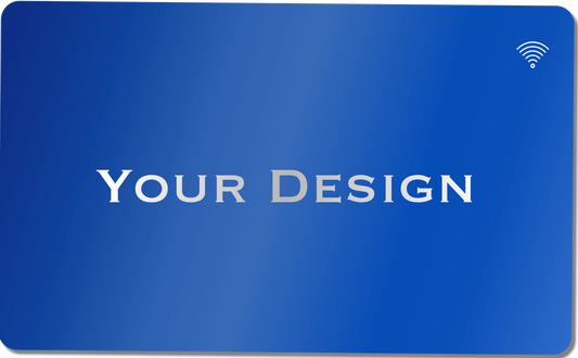 FlexPayz Kontaktlöst Digital Luxury Blue Metal Card