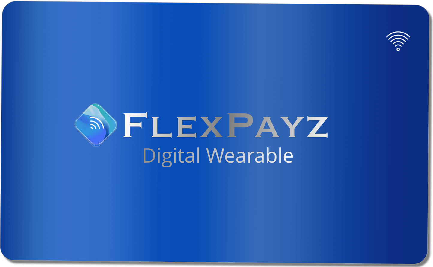 FlexPayz Kontaktlöst Digital Luxury Blue Metal Card